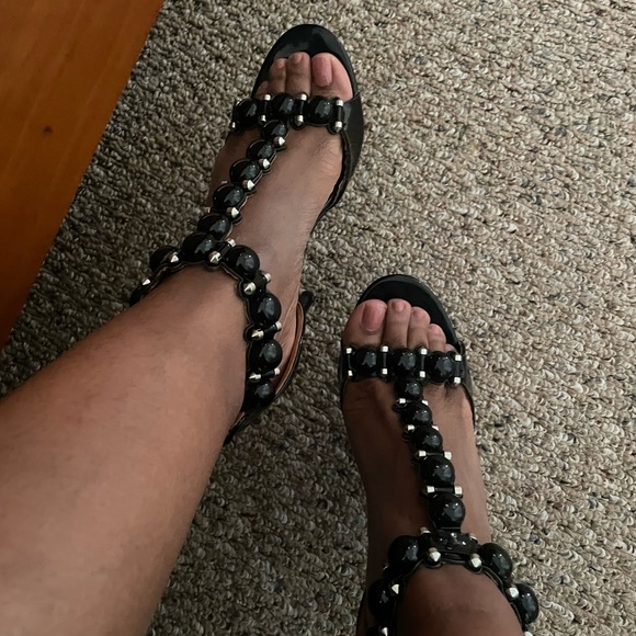 Black heels sandals barely worn - Picture 7 of 7